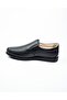 3237-1 Perforated Black Leather Men's Casual Shoes - 3