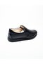 3237-1 Perforated Black Leather Men's Casual Shoes - 4