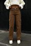 Fiona Brown Cargo Loose Lycra Super High Waist Jean Pants Without Back Pockets - 4