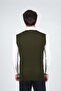 Men's Knitwear Sweater V-Neck Khaki Color Winter Woven Regular Fit - 4