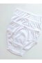Girl's 100% Cotton Ribbed White Panties/slips
