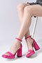 New Season Fuchsia Leather Platform Summer Comfortable Women's Shoes Premium Model - 2