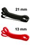 2 Li Resistance Powerband Power Band Set Resistance Band Squat Aerobics 13 Mm + 21 Mm Red-black - 2