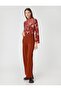 Button Detailed Wide Leg Trousers