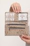 Crocodile Patterned Useful Genuine Leather Women's Wallet Cream - 3