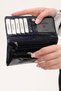 Crocodile Patterned Useful Genuine Leather Women's Wallet Navy Blue - 5