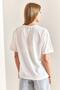 Women's Blue Patterned Combed Cotton Tshirt 40861013 - 2