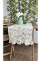 Roza Dertsiz Stain-Resistant Vintage Ruffled Daisy Patterned Runner
