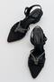 Knot Stone Women's Heeled Sandals Black Zra - 4