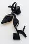 Knot Stone Women's Heeled Sandals Black Zra - 5