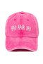 Bad Hair Day Patterned Washed Baseball Cap