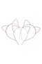 Women's Girls' Red Fuchsia Black Cat Ear 3-Piece Hair Crown