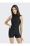 Allsea Black Swimsuit Swimsuit Quick Drying Fabric Surfer Swimsuit