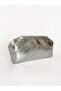 Heybes Women's Silver Lame Shiny Textured Leather Clutch Handbag