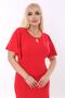 Women's Red Butterfly Sleeve Cup Plus Size Dress - 5