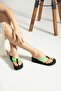Robin Platform Black Green Women's Stylish Flip Flops Beach Slippers Flip Flops