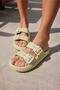 Sface Unisex Yag Green Double Buckle Eva Summer Beach-day Platform Eva Slippers - 7