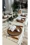 Roza Dertsiz Stain-Resistant Vintage Ruffled Daisy Patterned Runner - 3