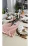 Roza Stain-Resistant, Water-Repellent, Vintage Ruffled Gingham Pink Runner - 7