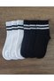 Children's 6 Pairs College Half Socks Premium Series Toe Seamless Cotton - 3