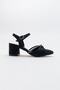 Knot Stone Women's Heeled Sandals Black Zra - 2