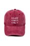 Good Vibes Only Patterned Washable Baseball Cap