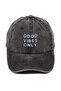 Good Vibes Only Patterned Washable Baseball Cap