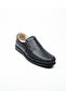 3237-1 Perforated Black Leather Men's Casual Shoes