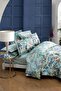 Emily Green Double 100% Cotton Satin 300tc Duvet Cover Set - 4