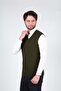 Men's Knitwear Sweater V-Neck Khaki Color Winter Woven Regular Fit - 2