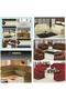 Bürümcük Cotton (3-2-1-1) Sofa Sofa Cover Set with Skirt (Bal Color) - 7
