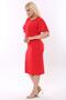 Women's Red Butterfly Sleeve Cup Plus Size Dress - 2