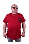 Men's Large Size Crew Neck Pocket T-Shirt 23185 Claret Red