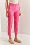 Women's Fuchsia Ribbed Atlas Fabric Trousers 40401043