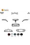 Meric® Peugeot 206 Plus Front Torpedo Trim Aluminum 6 Parts 2009-' - 2