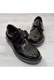 9007 Black Patent Leather Oxford Velcro Boys' Circumcision Shoes - 2