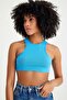 Ribbed Camisole Halter Neck Crop Body - 2