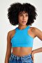 Ribbed Camisole Halter Neck Crop Body - 5