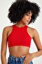 Ribbed Camisole Halter Neck Crop Body - 3