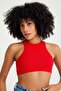 Ribbed Camisole Halter Neck Crop Body - 4