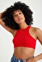 Ribbed Camisole Halter Neck Crop Body - 5