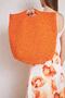 Via Veneto Handmade Paper String Handbag |   Orange Color |   Lined |   Daily, Vacation & Beach Use | - 5