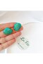 Green Sea Shell with Steel Earring Attachment Handmade Polymer Clay Earrings Oyster Ultra Light