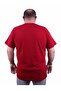 Men's Large Size Crew Neck Pocket T-Shirt 23185 Claret Red - 4