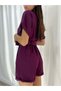 Women's Plum, Women's Woven Crepe Fabric Belted Shorts Jumpsuit - 2