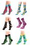 Pack of 6 Organic Cotton Seamless Women's Multicolored Patterned Socks 4 - 5