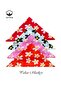 100% Cotton 4 Pieces Daisy Pattern Bandana Red White Pink Orange - 2