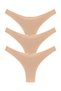 3-Piece Cotton High Waist Brazilian Cut Women's Panties