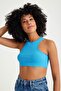Ribbed Camisole Halter Neck Crop Body - 4