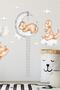 Triple Dinosaurs with Height Gauge Kids Room Wall Sticker Set